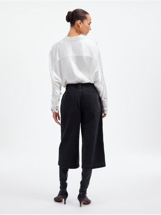Madewell Black Denim Culottes 4