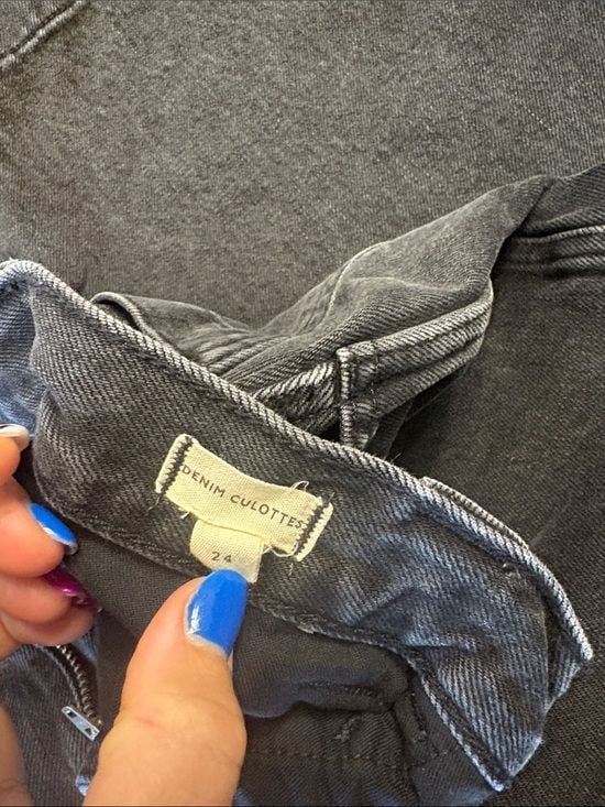 Madewell Black Denim Culottes 6