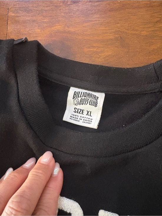 Billionaire Boys Club Black Crewneck Sweatshirt with White Graphic 5