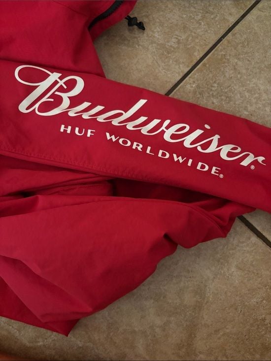 HUF X BUDWEISER Label Anorak Windbreaker 7