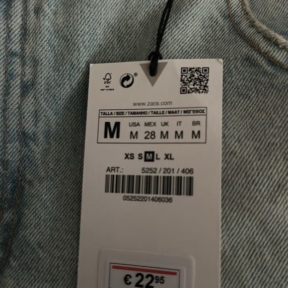 ZARA Denim Jean Cropped Pants Top Spaghetti 4