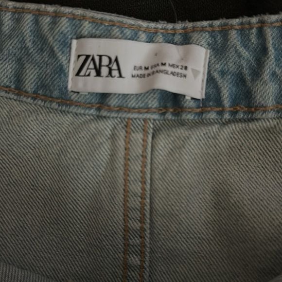 ZARA Denim Jean Cropped Pants Top Spaghetti 5