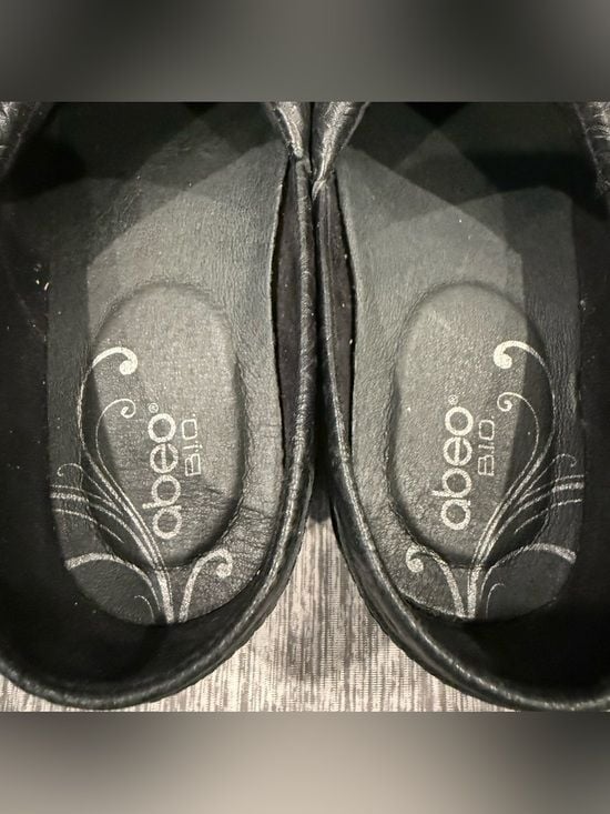Abeo Black Embossed Slip-On Clogs 4