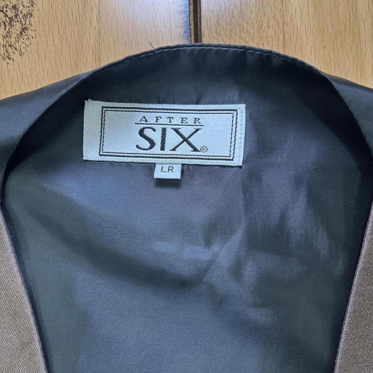 After Six Tuxedo Vest Size LR Brown Formal Waistcoat 2