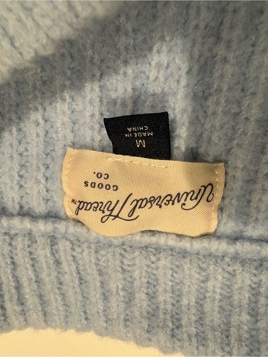 Universal Thread Light Blue Ribbed Crewneck Sweater M 6