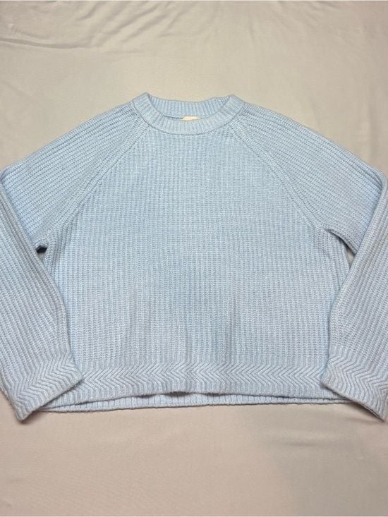 Universal Thread Light Blue Ribbed Crewneck Sweater M 8