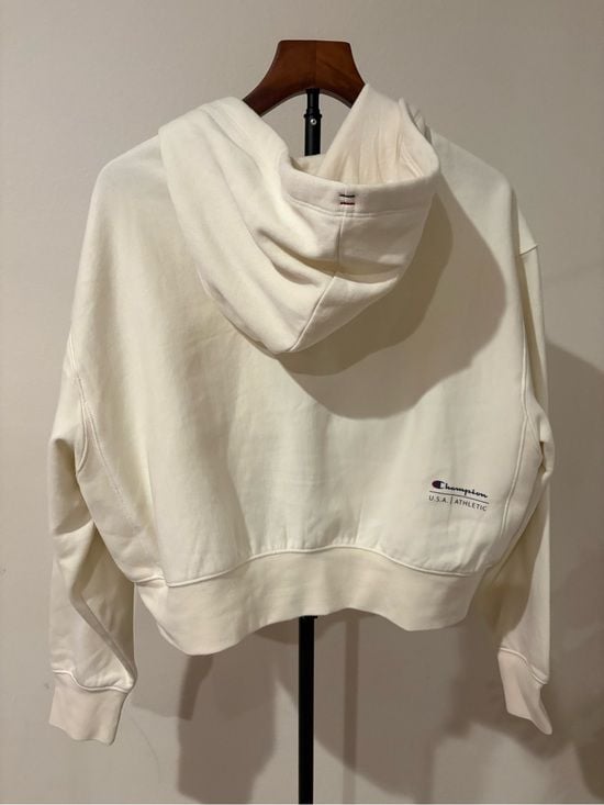 Champion women Cream Full-Zip Hoodie Jacket M 8