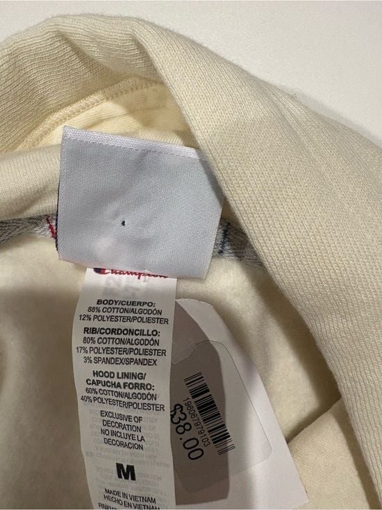 Champion women Cream Full-Zip Hoodie Jacket M 10