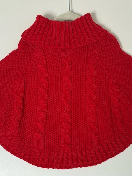 Carter's Bright Red Cable-Knit Turtleneck Sweater 2T 2