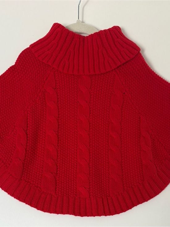 Carter's Bright Red Cable-Knit Turtleneck Sweater 2T 3