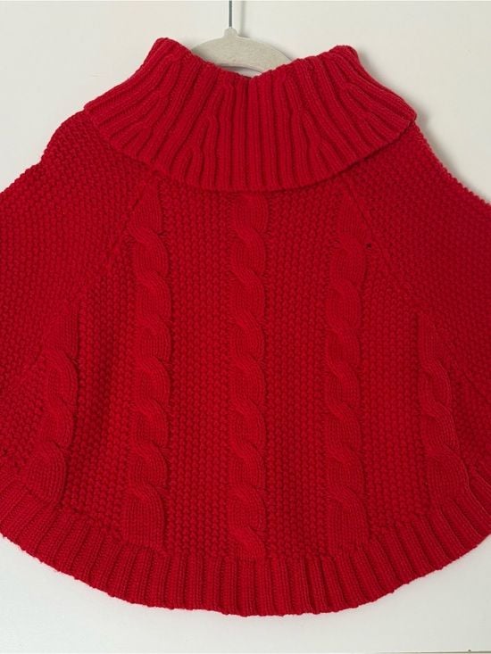 Carter's Bright Red Cable-Knit Turtleneck Sweater 2T 4