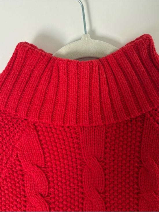 Carter's Bright Red Cable-Knit Turtleneck Sweater 2T 7