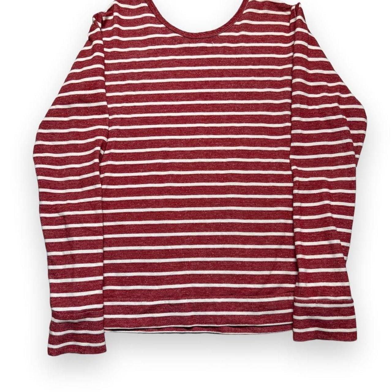 Obey Devil To The Deep Striped Shirt Size S Red White Long Sleeve 8