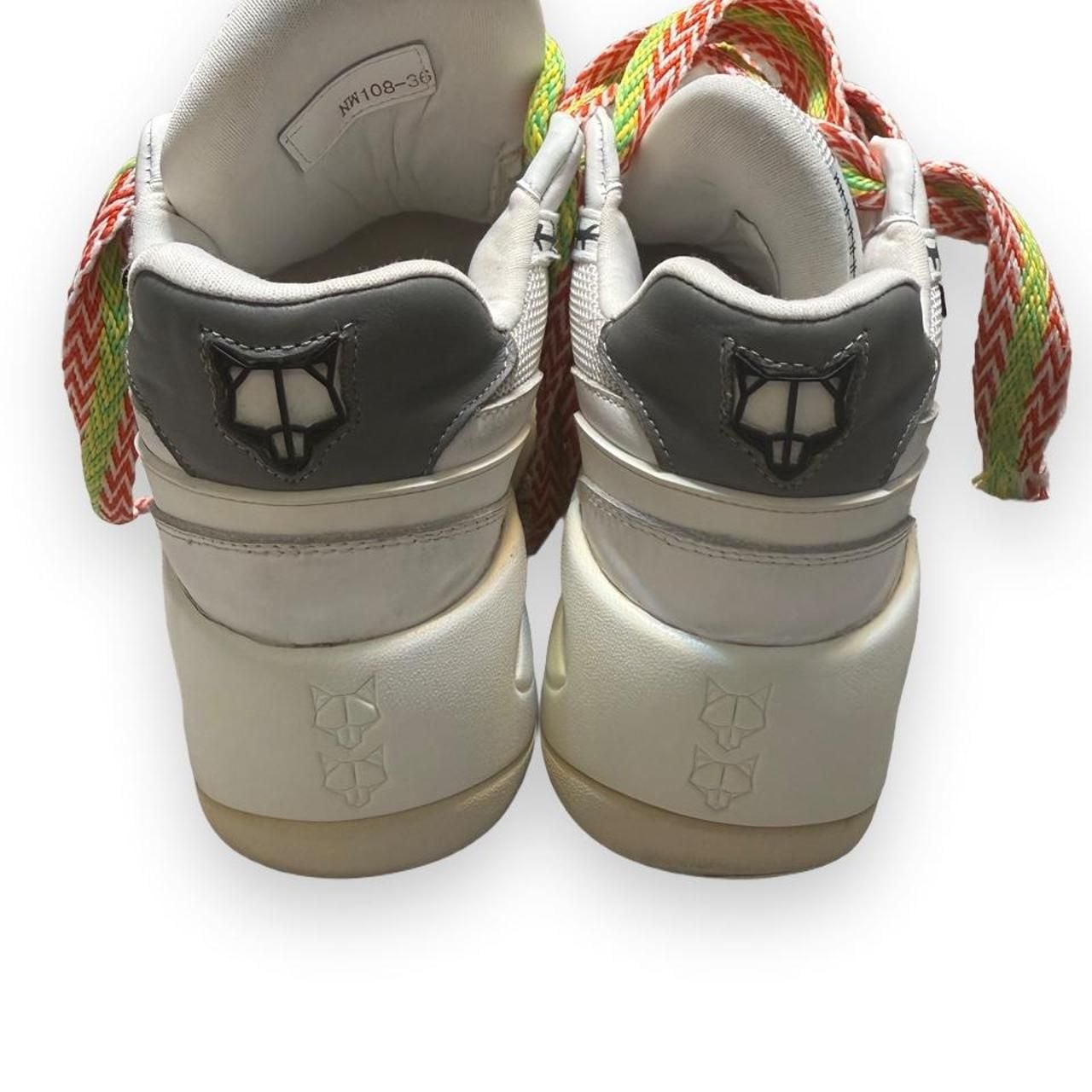 Naked Wolfe Platform Sneakers Size 36 White Chunky Retro Skate Shoes 4