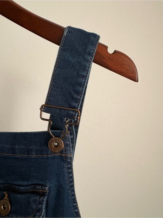 Wax Jean Dark Blue Kids Denim Short Overalls L 8