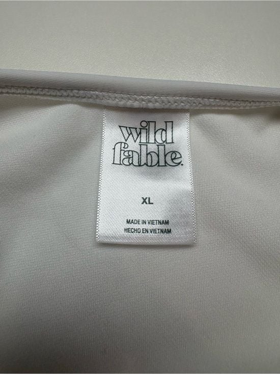 wild fable Orange, Yellow & White Bandeau Bikini Set XL 9