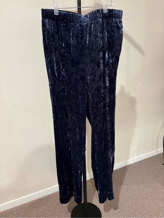 a new day women’s Navy Crushed Velvet Jogger Pants M 4