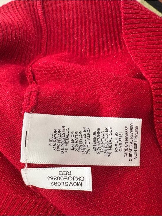 Calvin Klein Women’s Bright Red Turtleneck Sweater 9