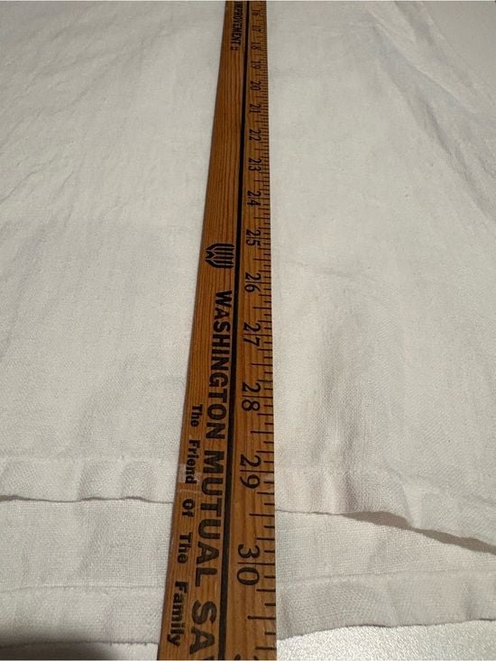 White Sleeveless Cowl Neck Women's Camisole size S 100% Linen 13