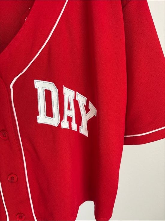 wild fable Red GAME DAY Cropped Baseball Jersey M 7