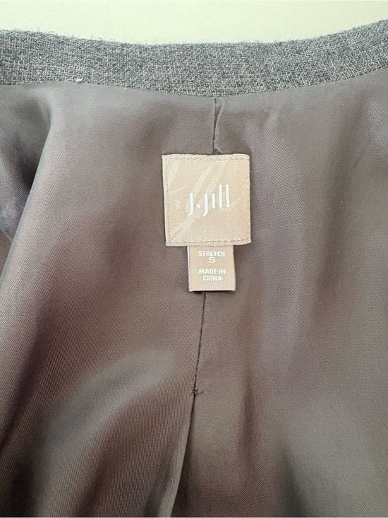 J. Jill Blazer Jacket Business Casual Women  Gray Single-Button Blazer size S 7