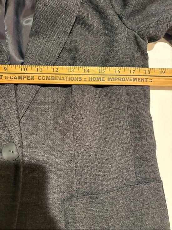 J. Jill Blazer Jacket Business Casual Women  Gray Single-Button Blazer size S 11