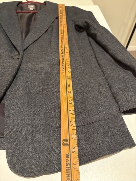 J. Jill Blazer Jacket Business Casual Women  Gray Single-Button Blazer size S 12