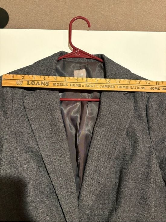J. Jill Blazer Jacket Business Casual Women  Gray Single-Button Blazer size S 13