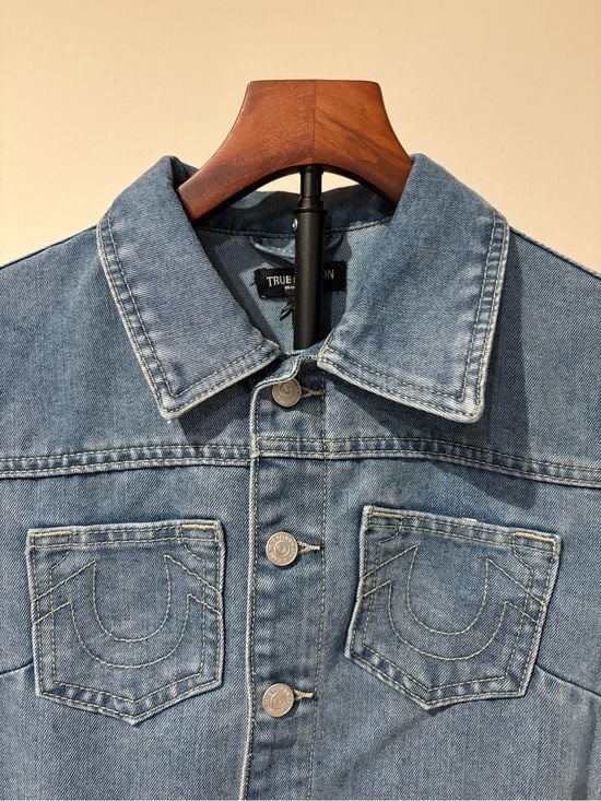 True Religion Women’s Demin Button Front Mini dress Medium 4