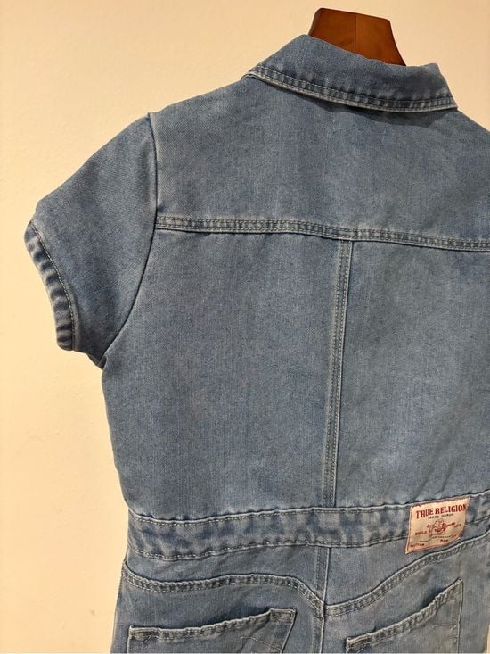 True Religion Women’s Demin Button Front Mini dress Medium 11