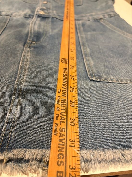 True Religion Women’s Demin Button Front Mini dress Medium 16