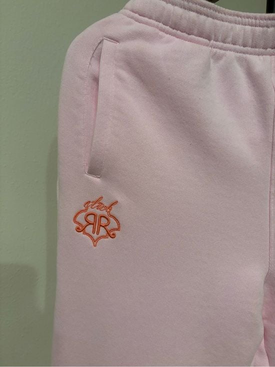 Roller Rabbit women’s Light Pink Kids Sweatpants with Orange Logo S 5