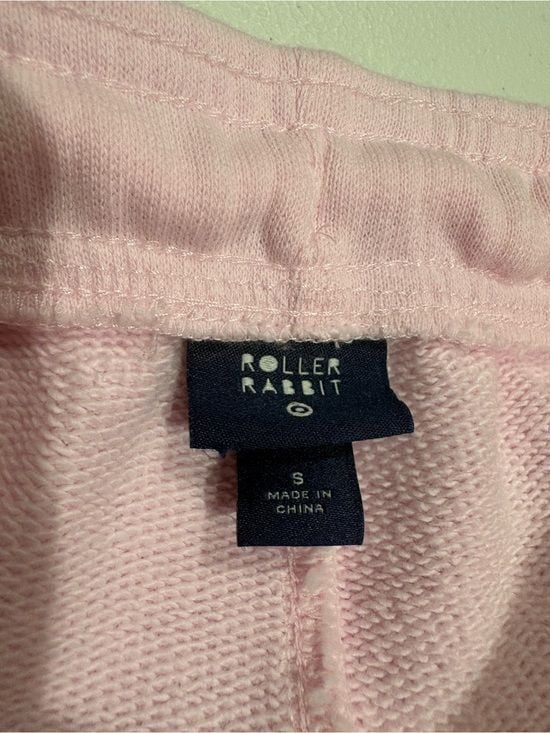 Roller Rabbit women’s Light Pink Kids Sweatpants with Orange Logo S 8