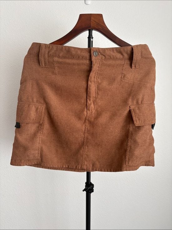 FAVLUX Rust Brown Cargo Pocket Mini Skirt women’s L 3