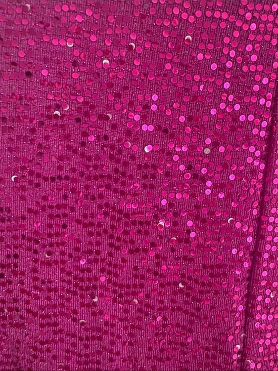 JM studio women’s Sequin Wrap-Front Magenta Party Dress 8 10