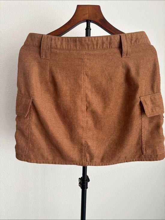 FAVLUX Rust Brown Cargo Pocket Mini Skirt women’s L 6
