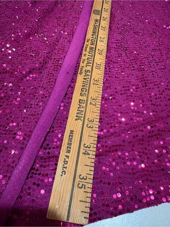 JM studio women’s Sequin Wrap-Front Magenta Party Dress 8 15