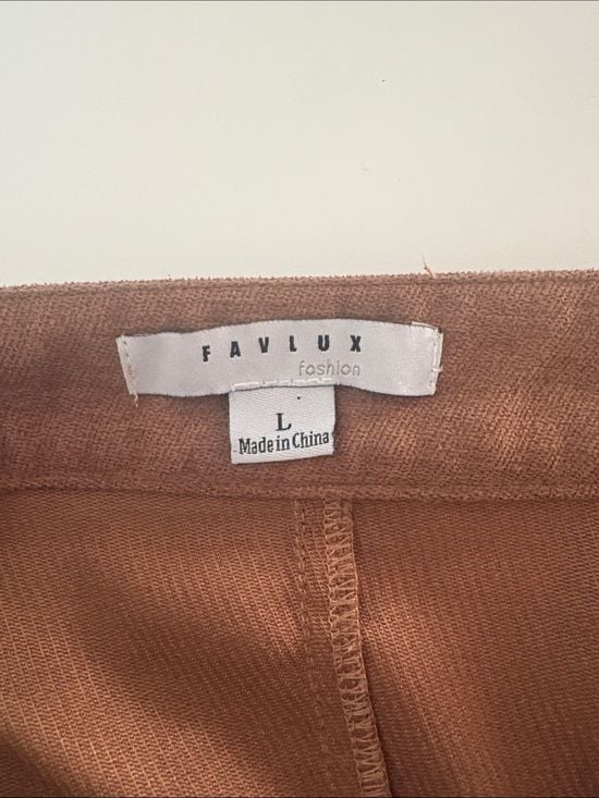FAVLUX Rust Brown Cargo Pocket Mini Skirt women’s L 7
