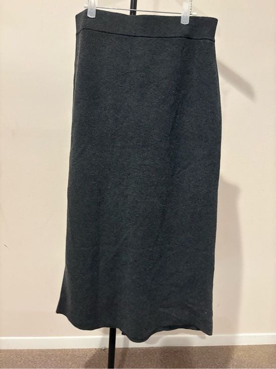 a new day Black Midi Wrap Skirt M 5