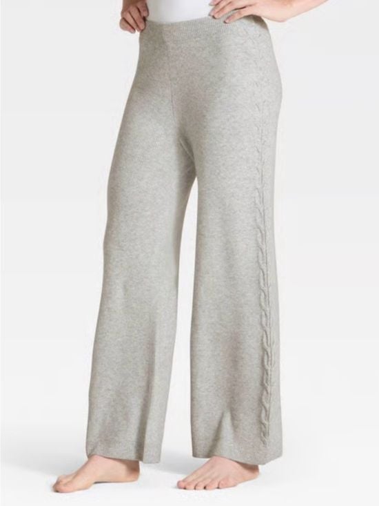 Auden Light Gray Knit Maxi Skirt XS 2