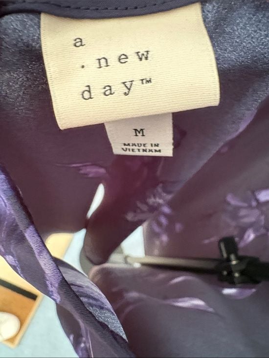 a new day Navy Floral Long-Sleeve Shift Dress 6