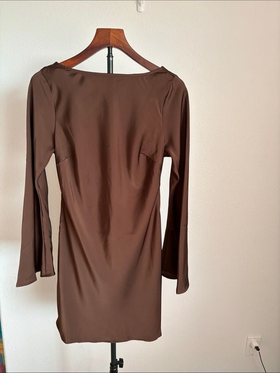 a new day Brown Long-Sleeve Fitted Dress 4