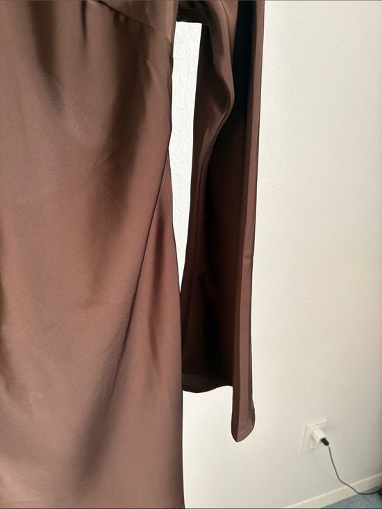 a new day Brown Long-Sleeve Fitted Dress 6