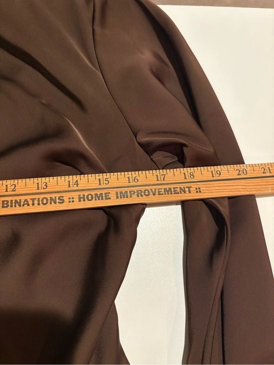 a new day Brown Long-Sleeve Fitted Dress 10