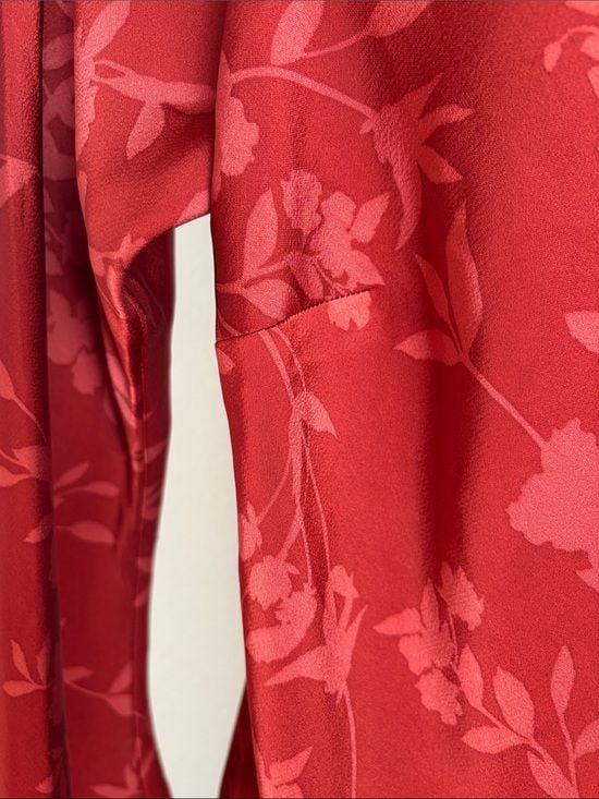a new day Red Tonal Floral Long-Sleeve Shift Dress 5