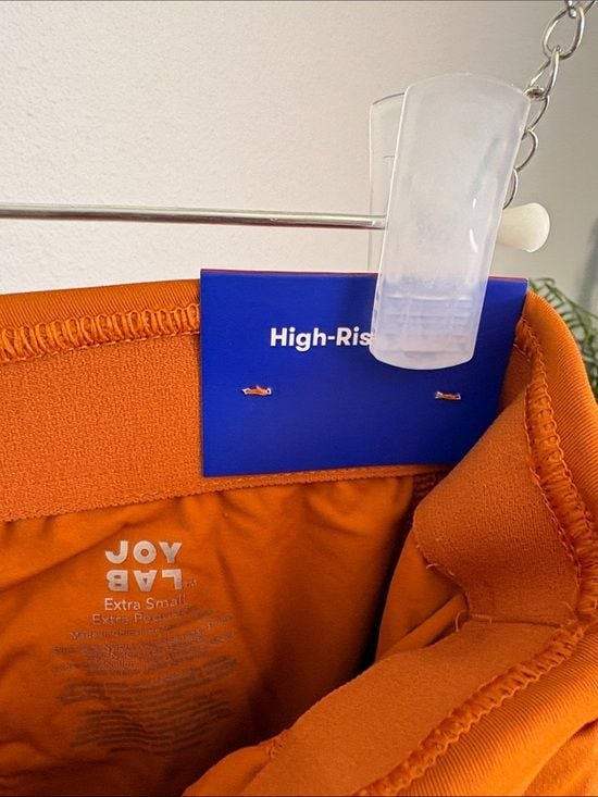 JoyLab women Orange Ruched Swim Skirt XS 9