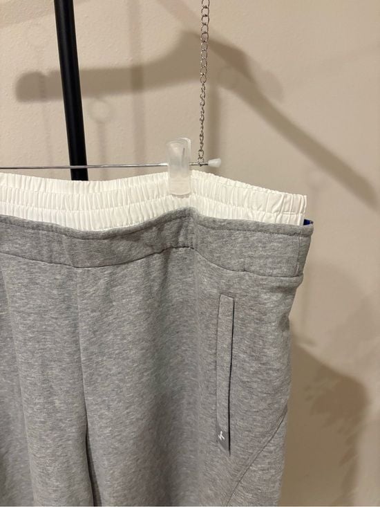 JoyLab Light Gray Drawstring Track Pants with White Waistband L 5