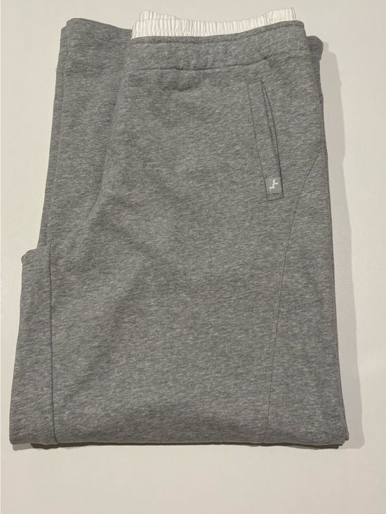 JoyLab Light Gray Drawstring Track Pants with White Waistband L 9