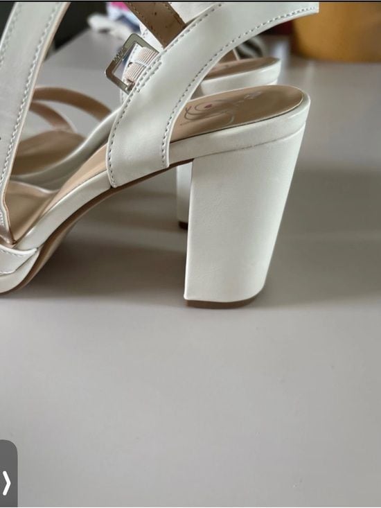 Women's White Strappy Slingback Sandals - Elegant Everyday Style 8 5
