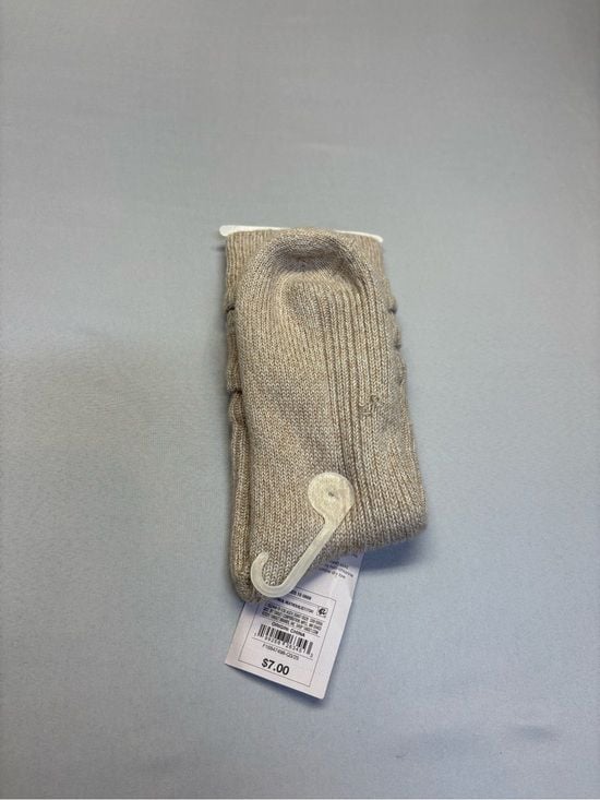 Auden Women's Slouch Crew Socks in Light Taupe 2